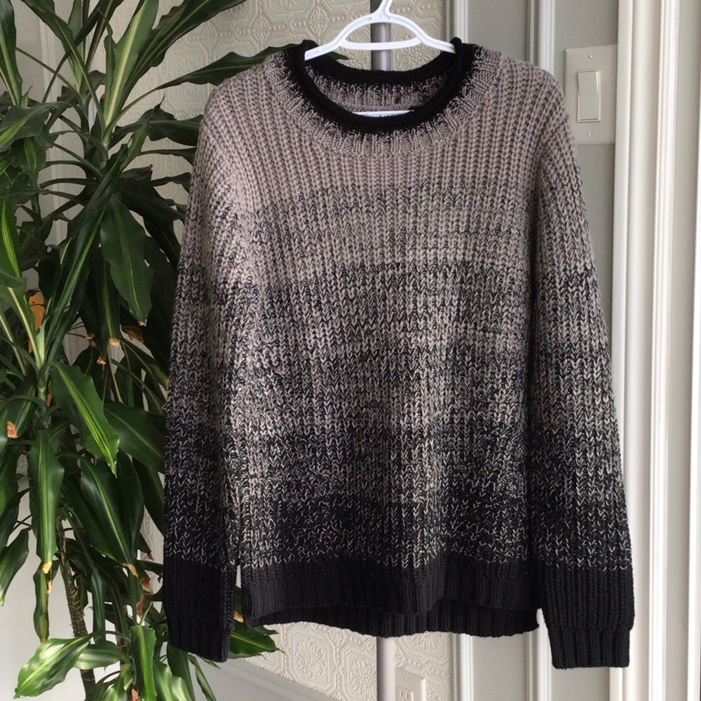 Unisex Black and Gray Sweater